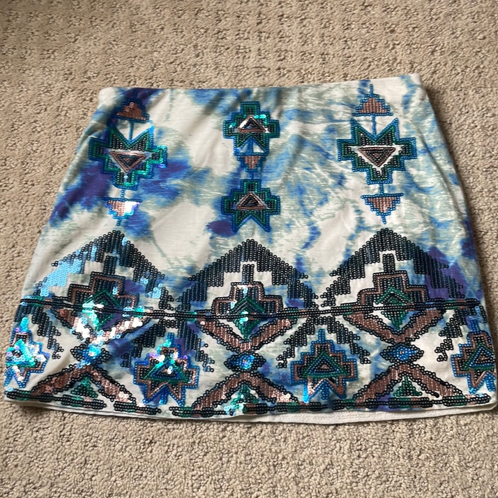 Sequin mini skirt